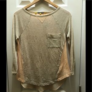 Anthropologie Little yellow button blouse